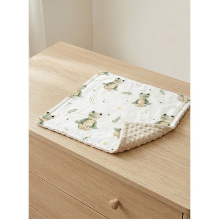 Tissu coton “Grenouille” – Motif grenouille et feuillage – Certifié Oeko-Tex®