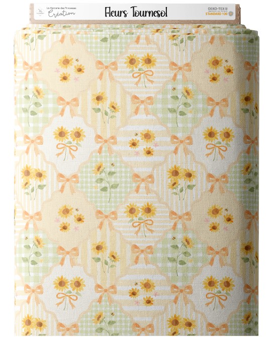 Tissu coton imprimé Fleurs...
