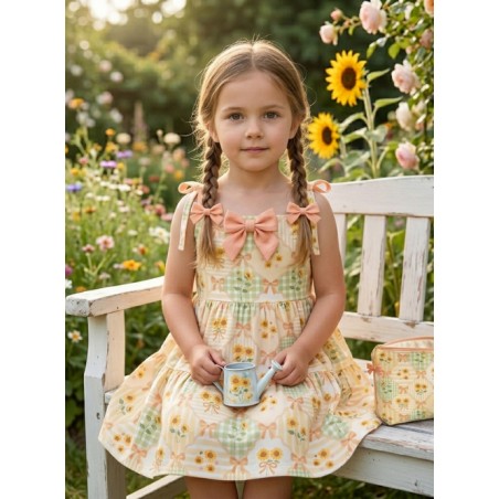 Tissu coton imprimé Fleurs Tournesol - Certifié Oeko-Tex®