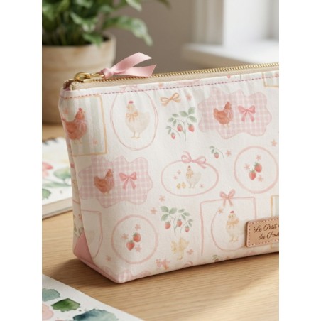 Tissu coton imprimé Jolie Poulette - Certifié Oeko-Tex®