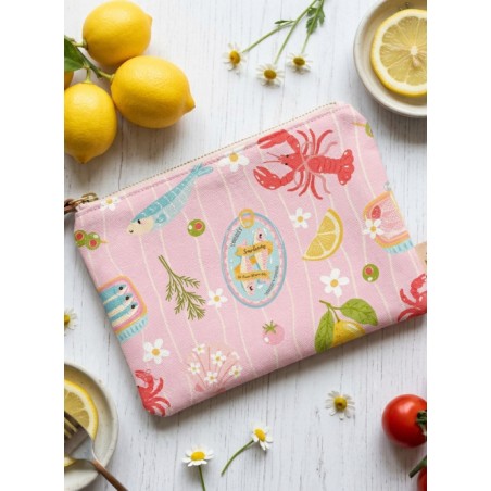 Tissu coton imprimé Homards & Citrons - Certifié Oeko-Tex®