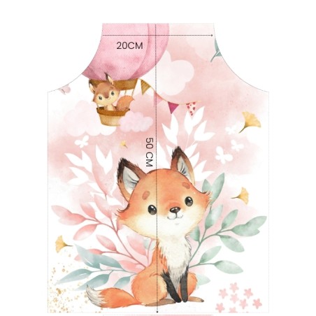 Panneau Tablier Enfant Lovely Fox Rose
