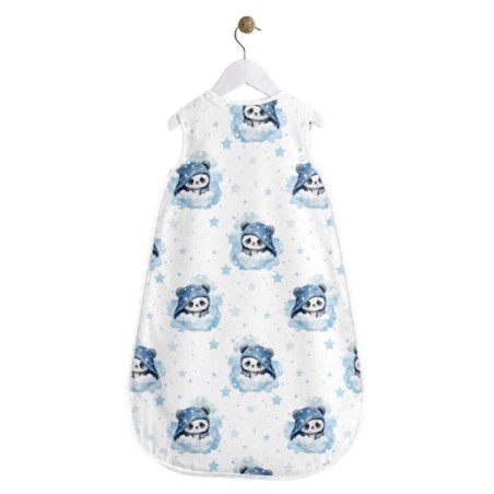 Coupon gigoteuse Panda dans les nuages – tissu coton Oeko-Tex – kit couture facile, cadeau naissance, couture DIY