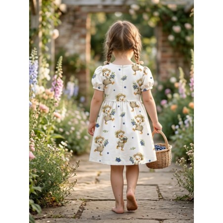Tissu Oies & Myrtilles – Motif Canards et fruits – Certifié Oeko-Tex®