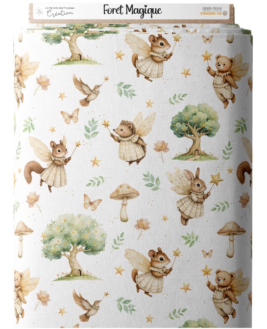 Tissu Forêt Magique – Motif...