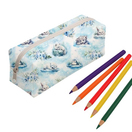 Panneau pour trousse Animaux de l'arctique rentrée scolaire - coton Oeko-Tex®