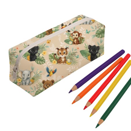 Panneau pour trousse Livre de la jungle rentrée scolaire - coton Oeko-Tex®