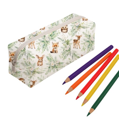 Panneau pour trousse Merveille de la foret rentrée scolaire - coton Oeko-Tex®