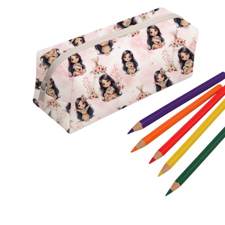 Panneau pour trousse Indienne rentrée scolaire - coton Oeko-Tex®