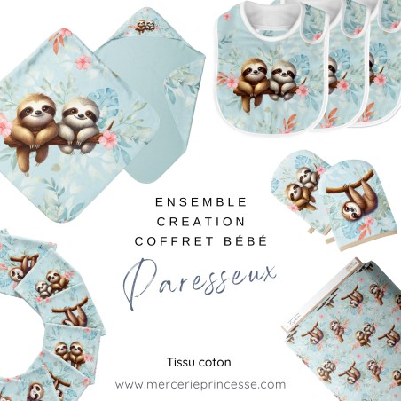 Ensemble paresseux pour création Bébé, coffret de naissance complet