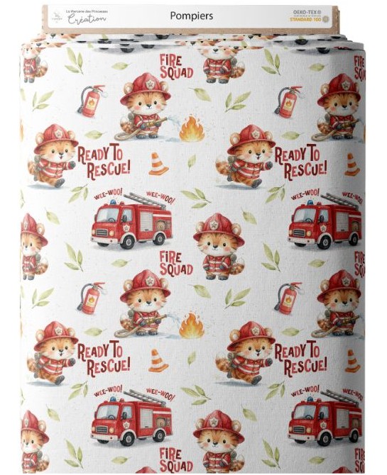 Tissu “Pompiers” – motif...